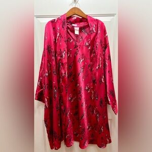 Gorgeous vintage 80s CRUZ short rose and slip set sz L, in amazing condition!!